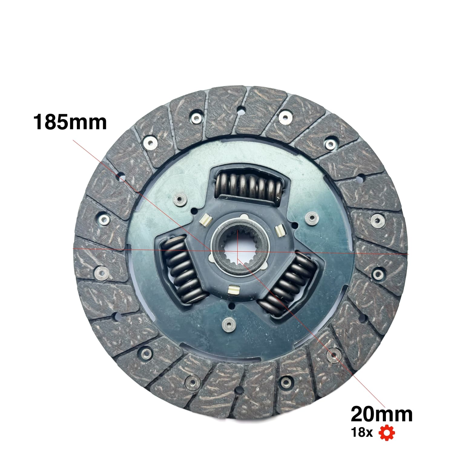 Koppelingsplaat Shibaura SL1503 - SL1743 | SP1500 - SP1740 | SU1500 - SU1540 | S318 - S320 | P15 - P17 | Ford 1120 - 1220 - 3