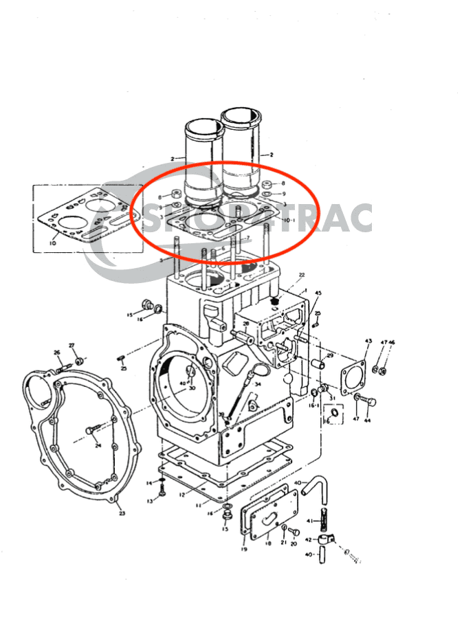 Koppakking Yanmar YM1600 | YM1700 | 2TR16 | 2TR17 | Shop4Trac