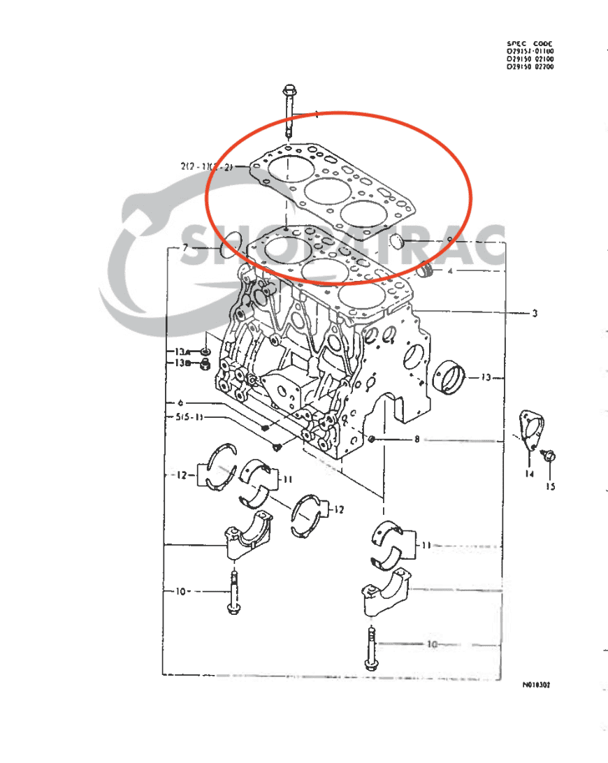 Koppakking Yanmar F24 | FX24 | Shop4Trac