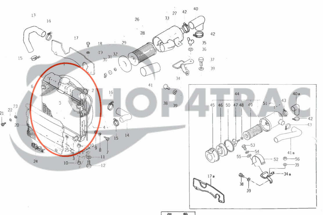 Radiateur Iseki TU 1400-1600 | TX1410-2160 | Shop4Trac