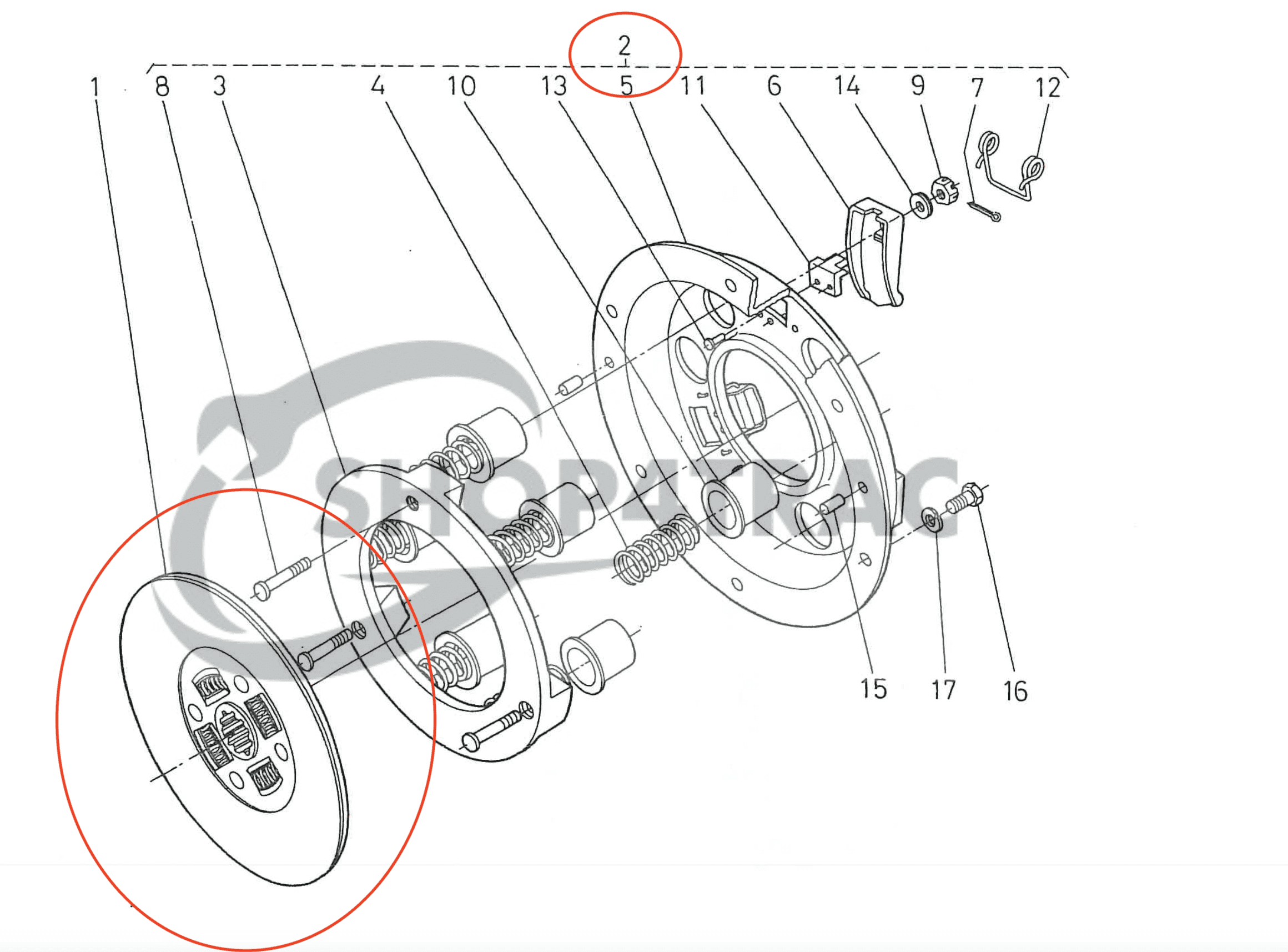 Koppelingsset Kubota B5000-B7001 | Zen-noh ZB | Shop4Trac