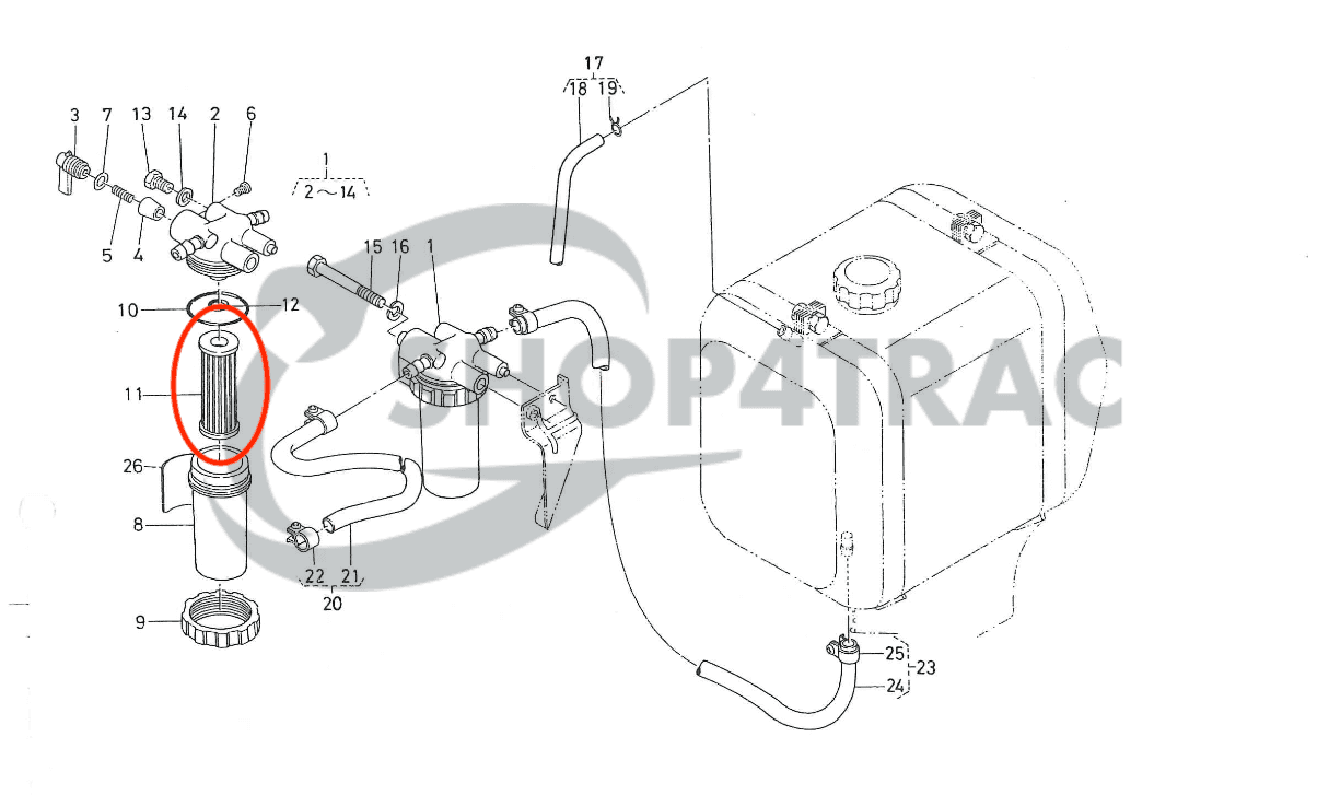 Filterset Kubota B serie | Shop4Trac