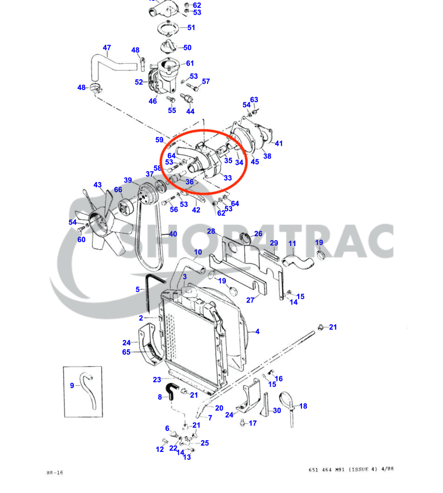 Waterpomp Hinomoto C174 | C172 | C144 | C142 | Toyosha | Shop4Trac