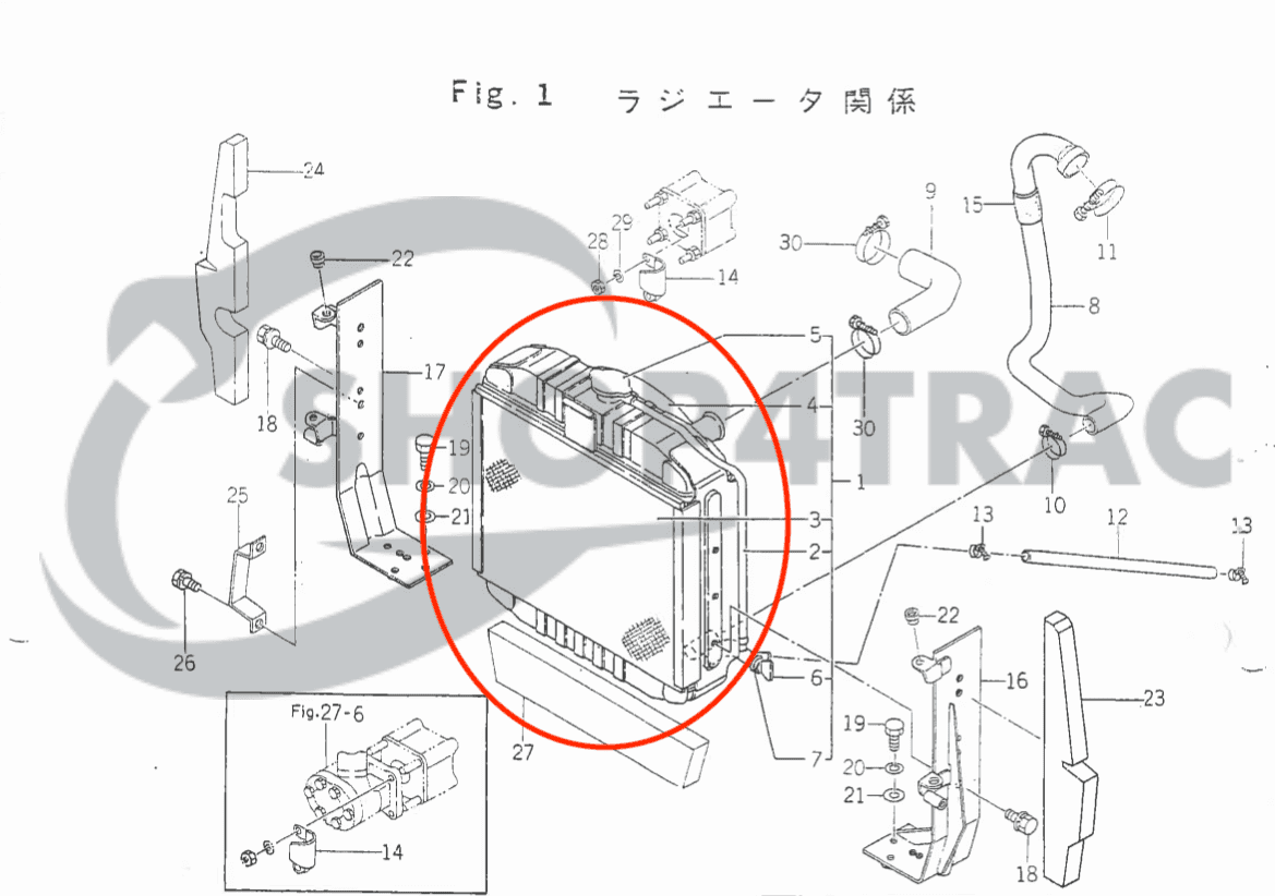 Radiateur Iseki Landhope TU180- | Shop4Trac