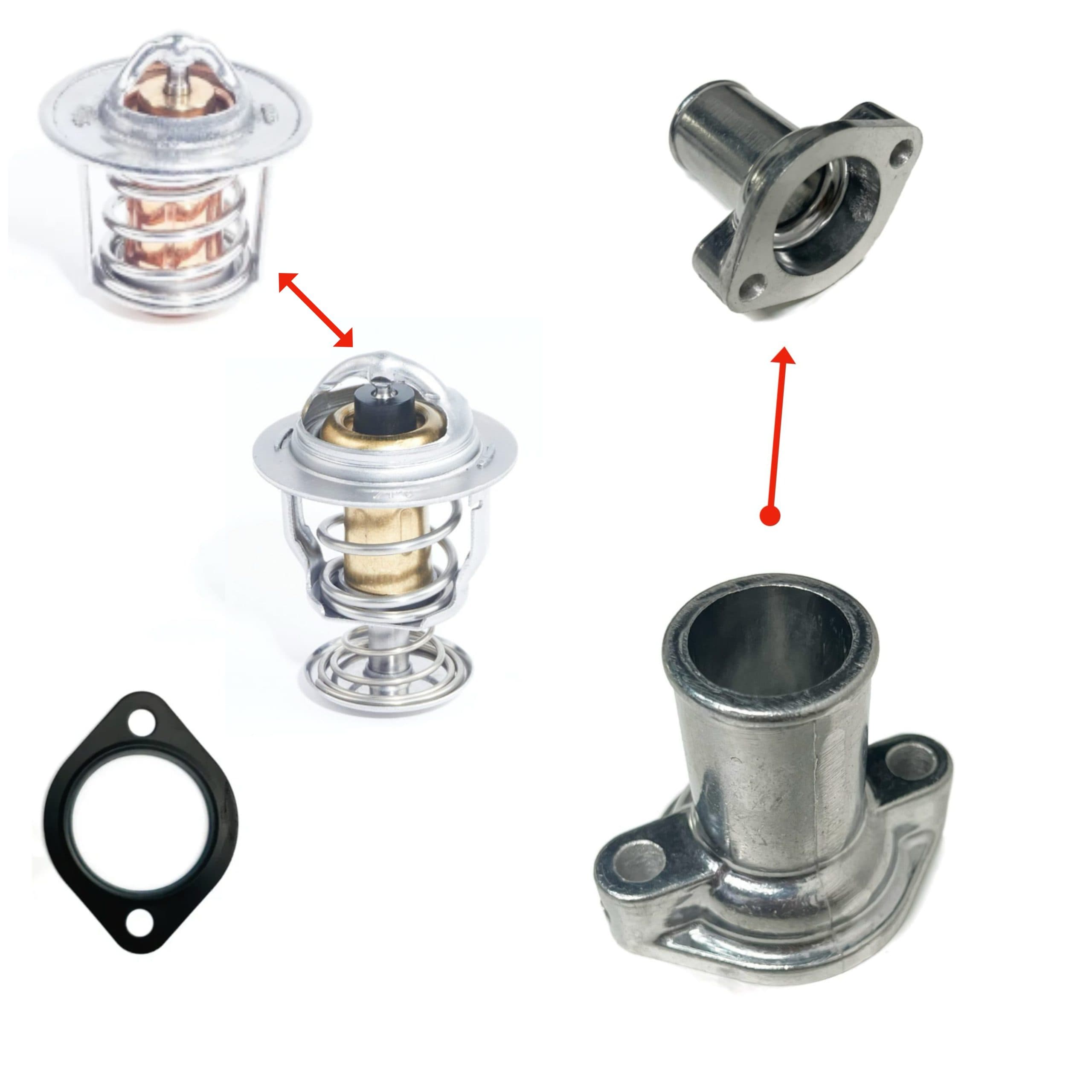 Thermostat housing | connection to coolant hose Kubota D750 - D950 | D1100 - D1402 | V1502 - V2203 | D1703