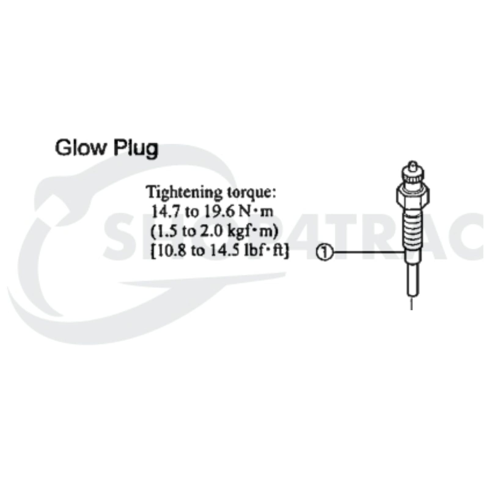 Gloeibougie | Gloeispiraal Iseki TX | Mitsubishi D | MT | Satoh | Shop4Trac