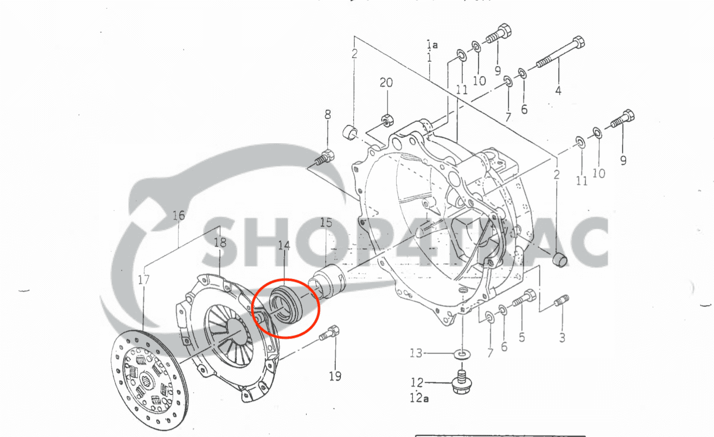 Druklager Iseki TA | Shop4Trac