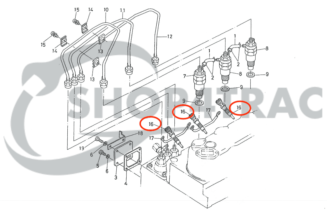 Gloeibougie | Gloeispiraal Kubota Z600 | ZB600 | D750 | D850 | D950 | V1100 | V1200 | Shop4Trac