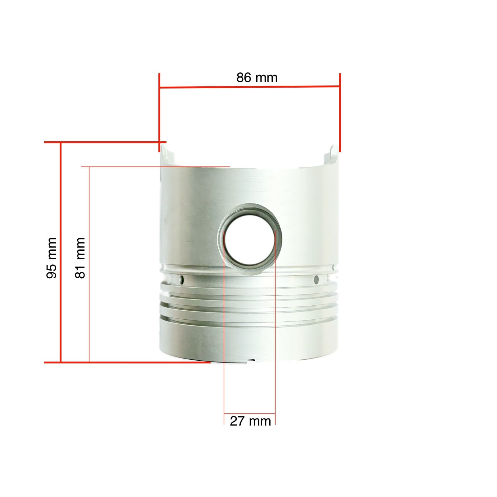 Piston Iseki TS1610 - TS1910 | 86mm | Isuzu 2AA1 - 2