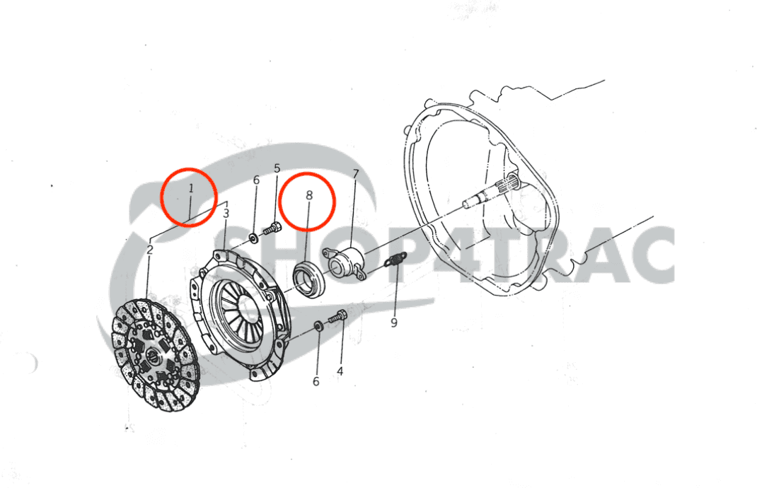 Koppelingsset Iseki TA | TL | TU | Shop4Trac
