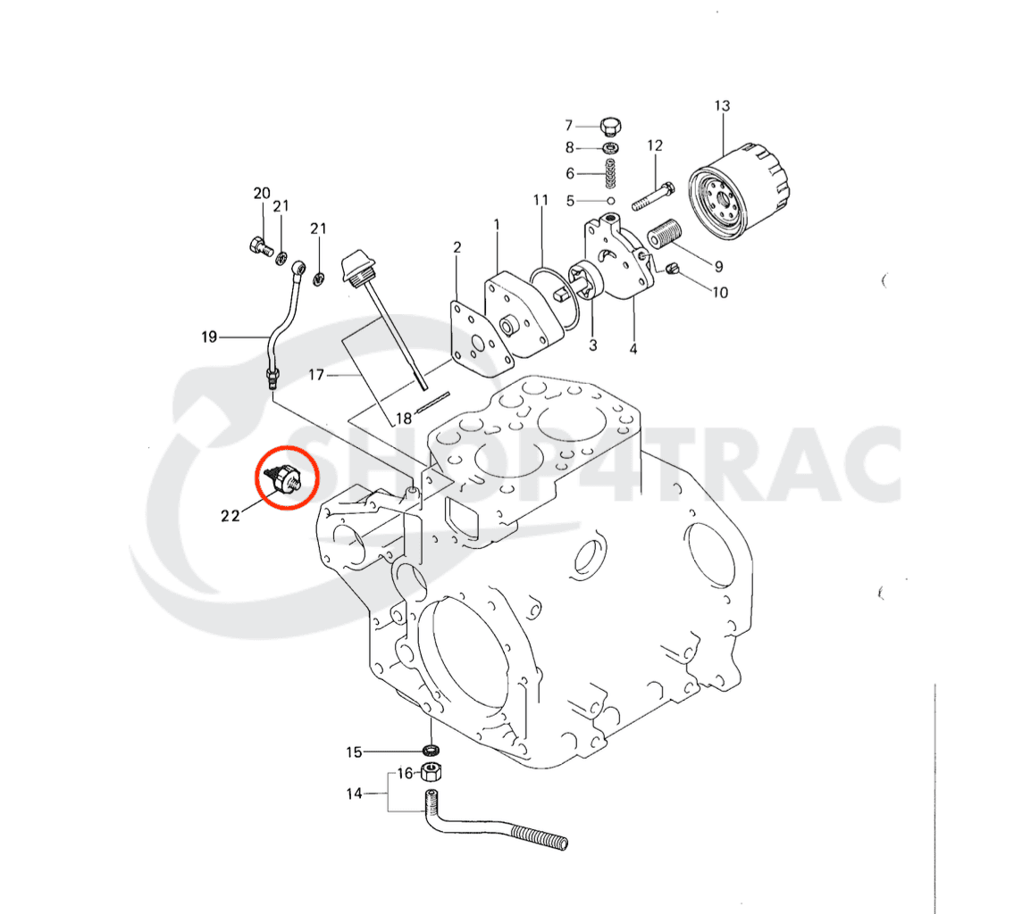 Oliedrukschakelaar Kubota | Iseki |  Mitsubishi | Yanmar | Hinomoto - 5