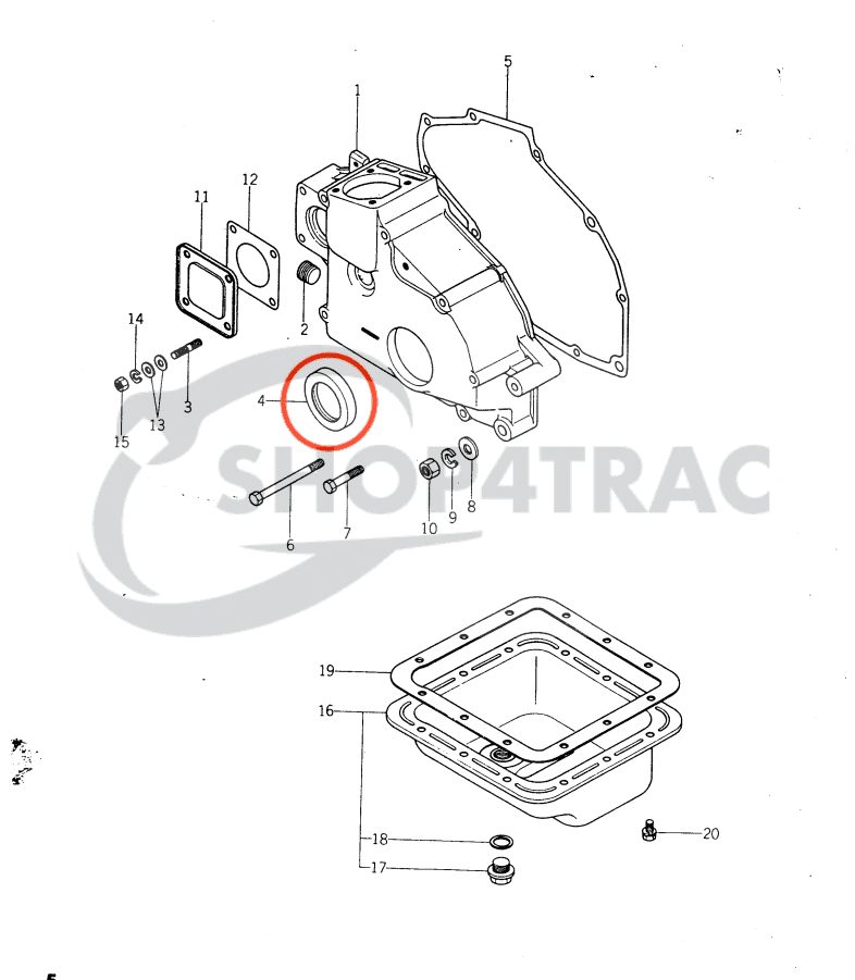 Keerring voor + achter krukas set KE70 - KE75 | K2B - K2C - 7