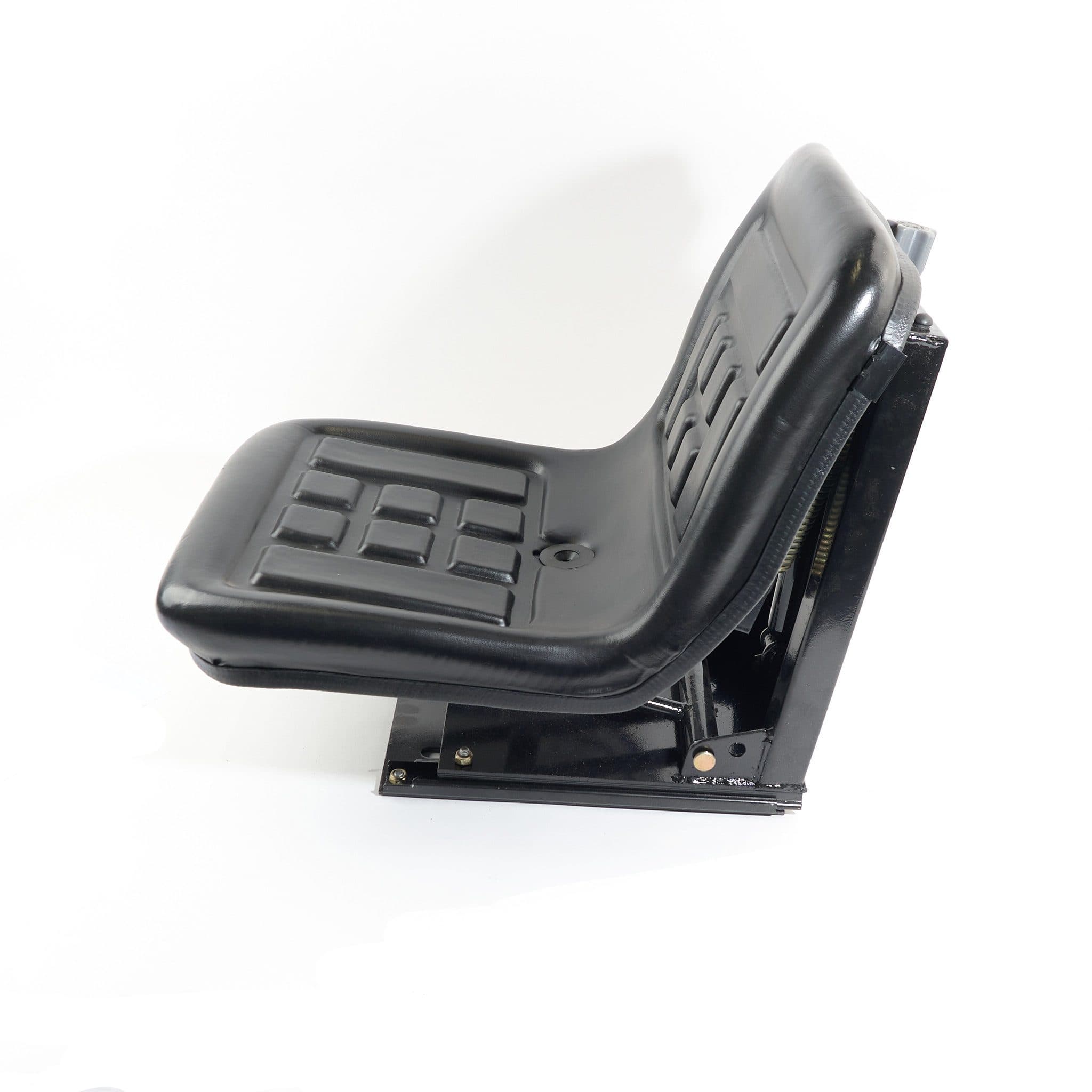 Tractor seat mechanically suspended