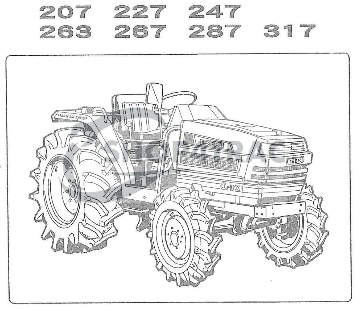 Manual Iseki TA207 - TA267 | Landleader series