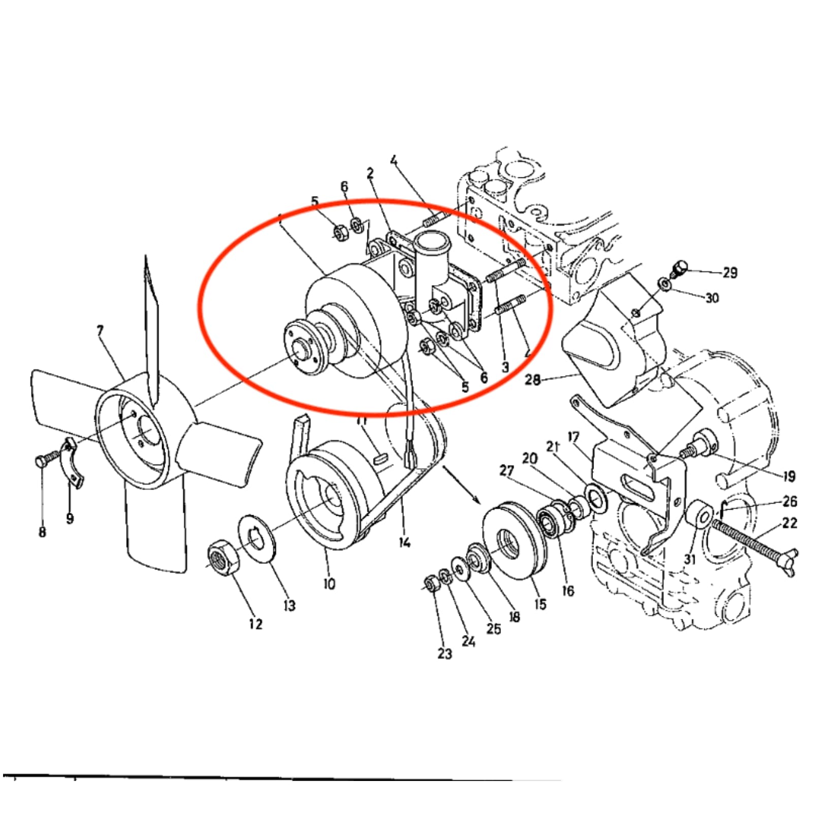 Dynamo Kubota D650 | D750 | D850 | D950 | B5000- B7100 | Zen-noh - 2