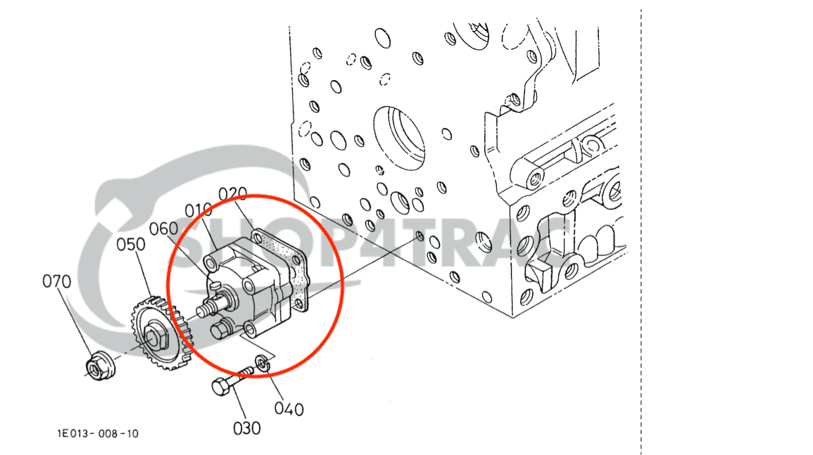 Motoroliepomp Kubota D1102 | V1902 | V1903 | V2203 | D1102 - D1703 | Shop4Trac