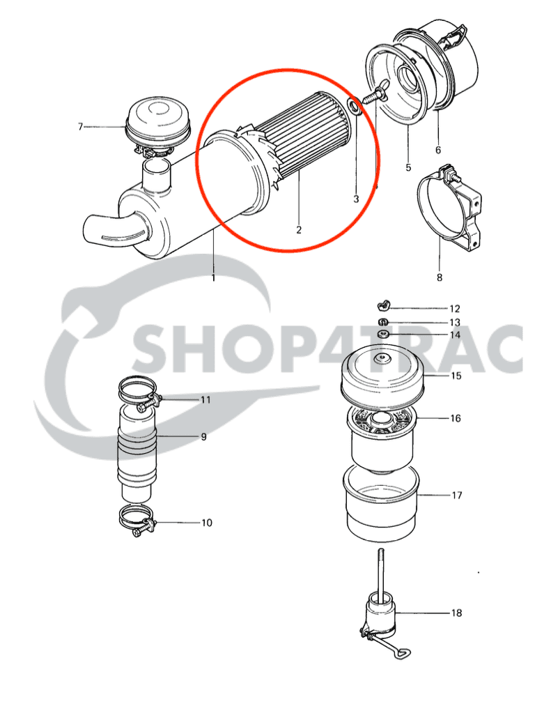 Filterset Mitsubishi MT27 - MT33D | Shop4Trac