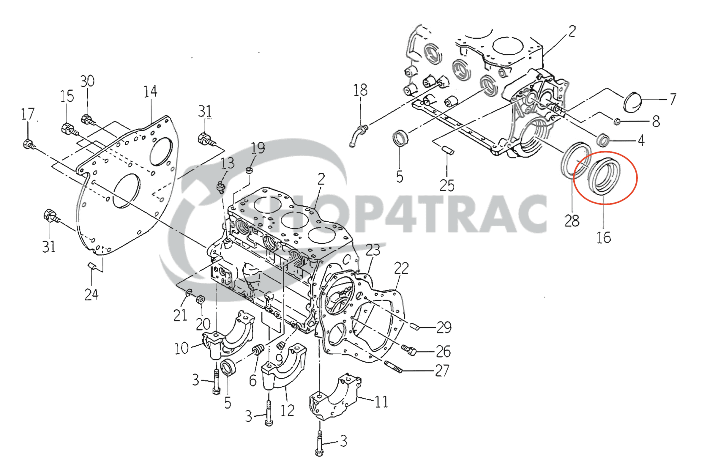 Crankshaft seal front+rear Iseki TS | TL | TA | TU | Shop4Trac