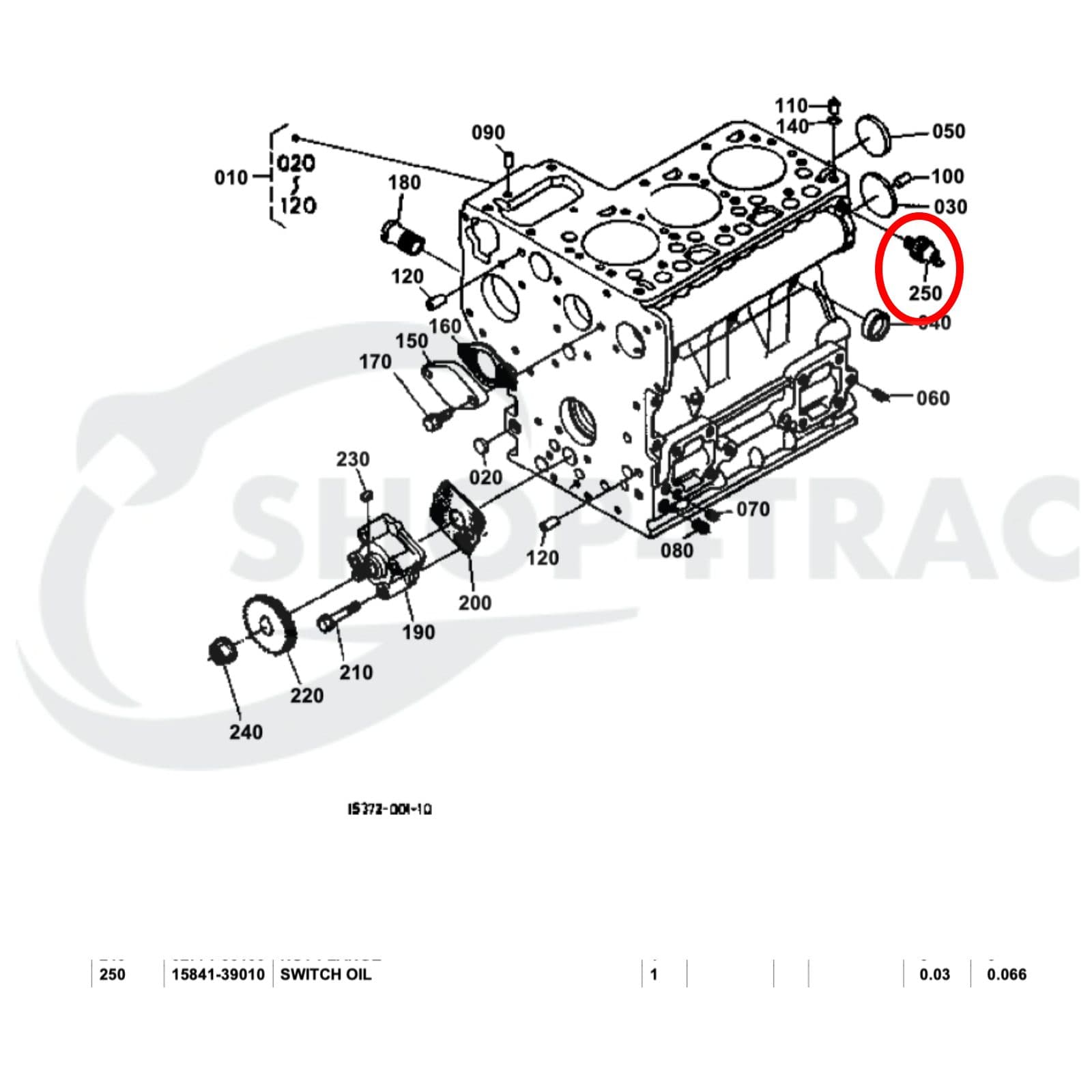 Oliedrukschakelaar Kubota | Shop4Trac