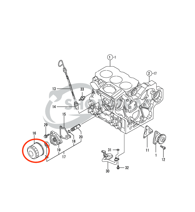 Filterset Yanmar AF15 - AF18 | AF116 - AF180 | KE-13 - KE-18 | 3TNE74 - 3TNE68 - 4