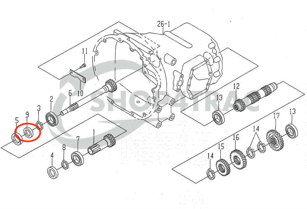 Keerring differentieel - PTO TE3210 - TE4270 | TU1700 - TU2101F | TX1000 - TX2160F | TC30458 | Yanmar vooras - 3