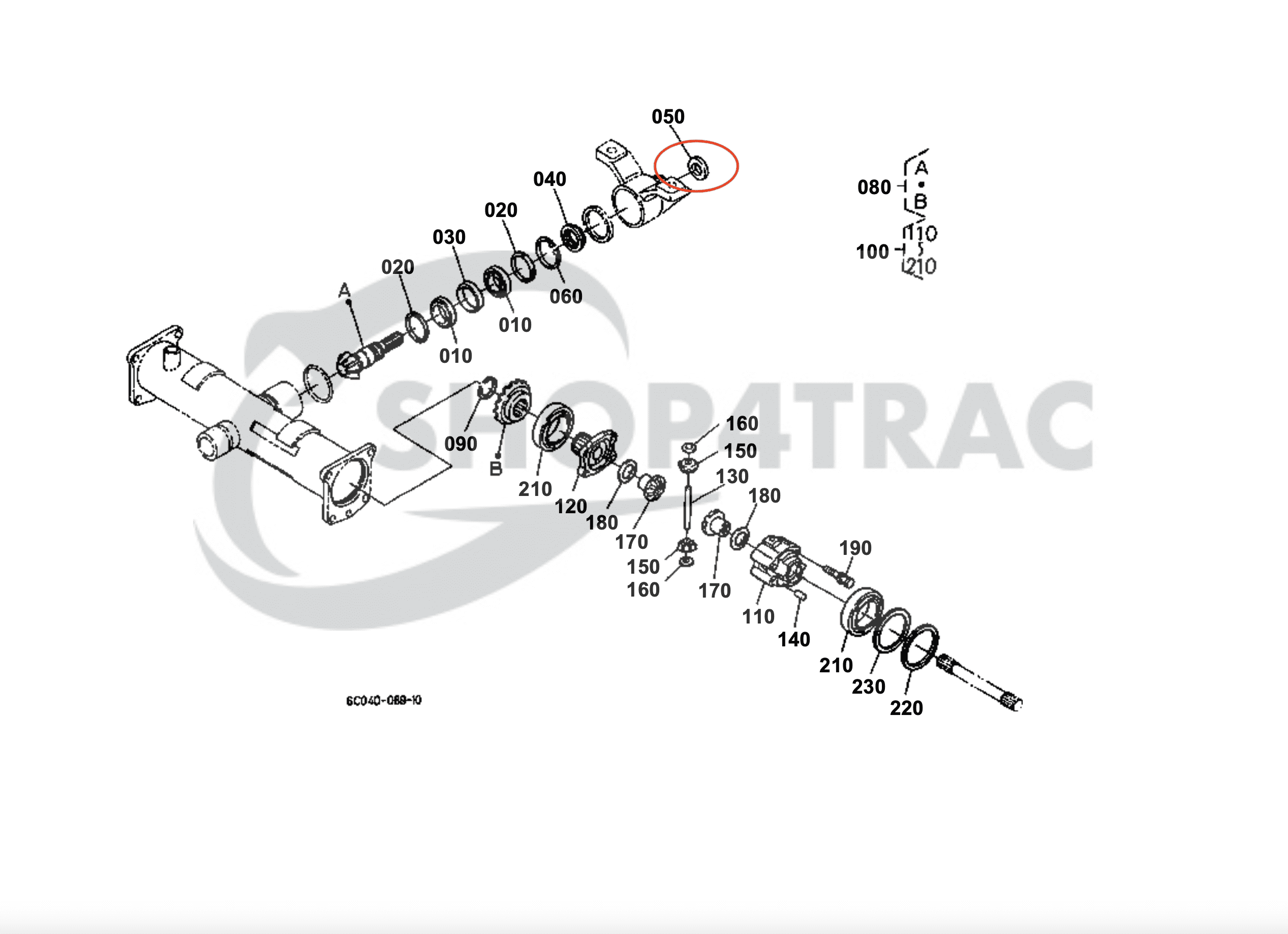 Keerring Kubota B1700 - B3030 | B7300 - B7610 | Iseki SF | Yanmar 24421-204008  | TC20408 - 2