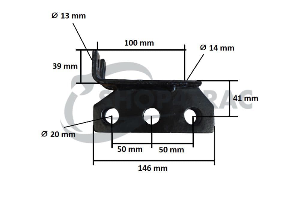 Topstang bevestiging | Topstanghouder Kubota B5000 - B7001 | B1200 - B7100 - 3
