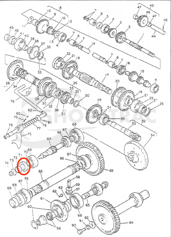 Keerring Yanmar YM195 - 240 PTO keerring | YM1600 - YM2000 transmissie afdichting | TC385811 - 2