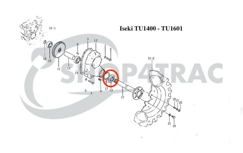 Keerring Steekas Iseki TX1000-TX2160F | TF15 - TF321 | TU | TC488010 - 3