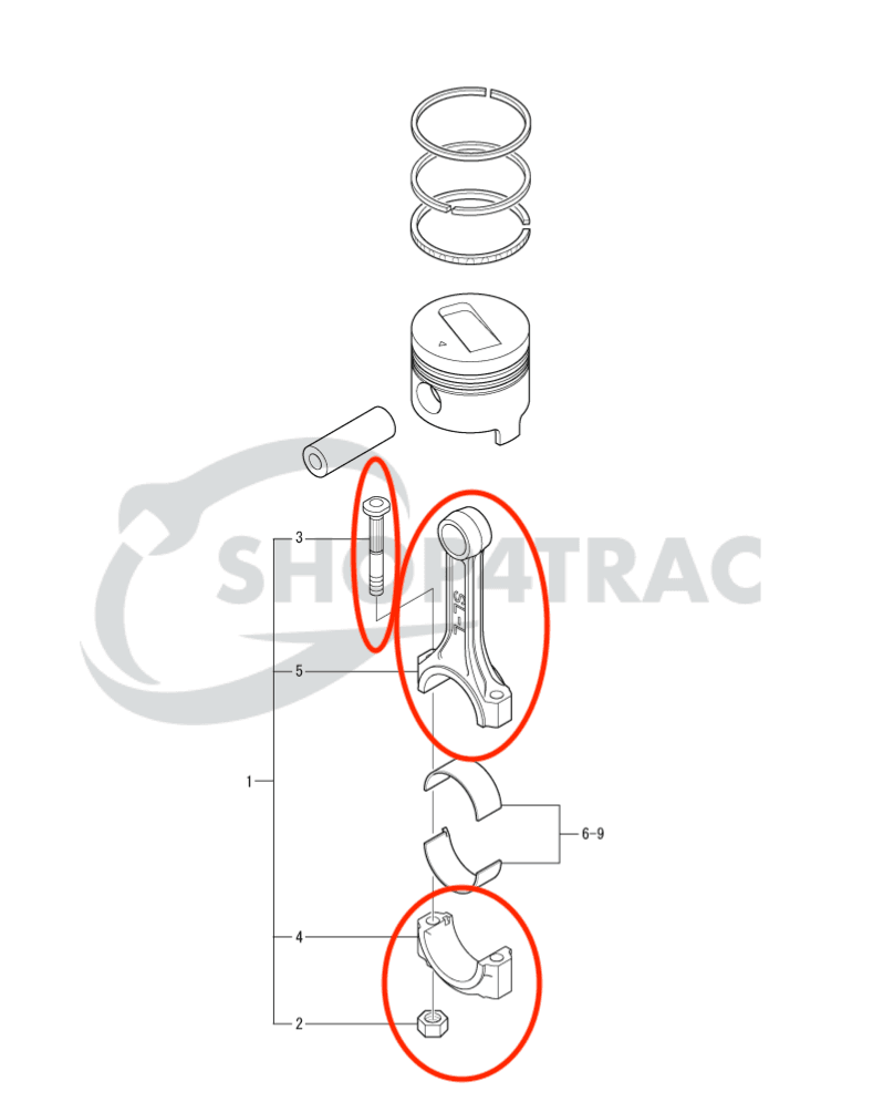 Drijfstang Mitsubishi S3L - S4l | S3L2 - S4l2 | S3L1 - S4L1 - 2