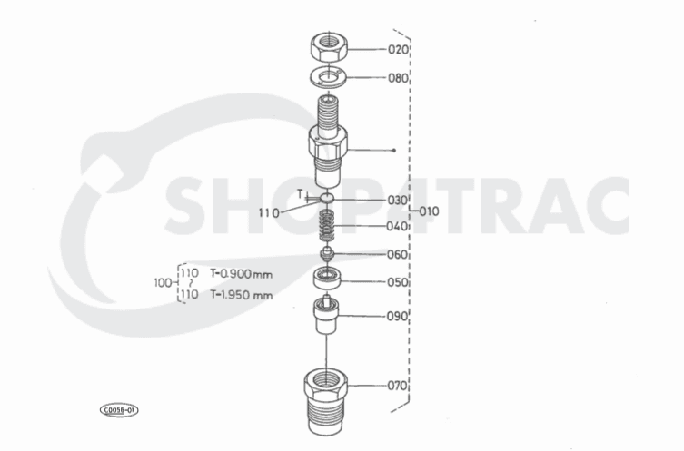 Verstuiver compleet Kubota D1403 | D1463 | D1503 | V2203 | 77MM - 3