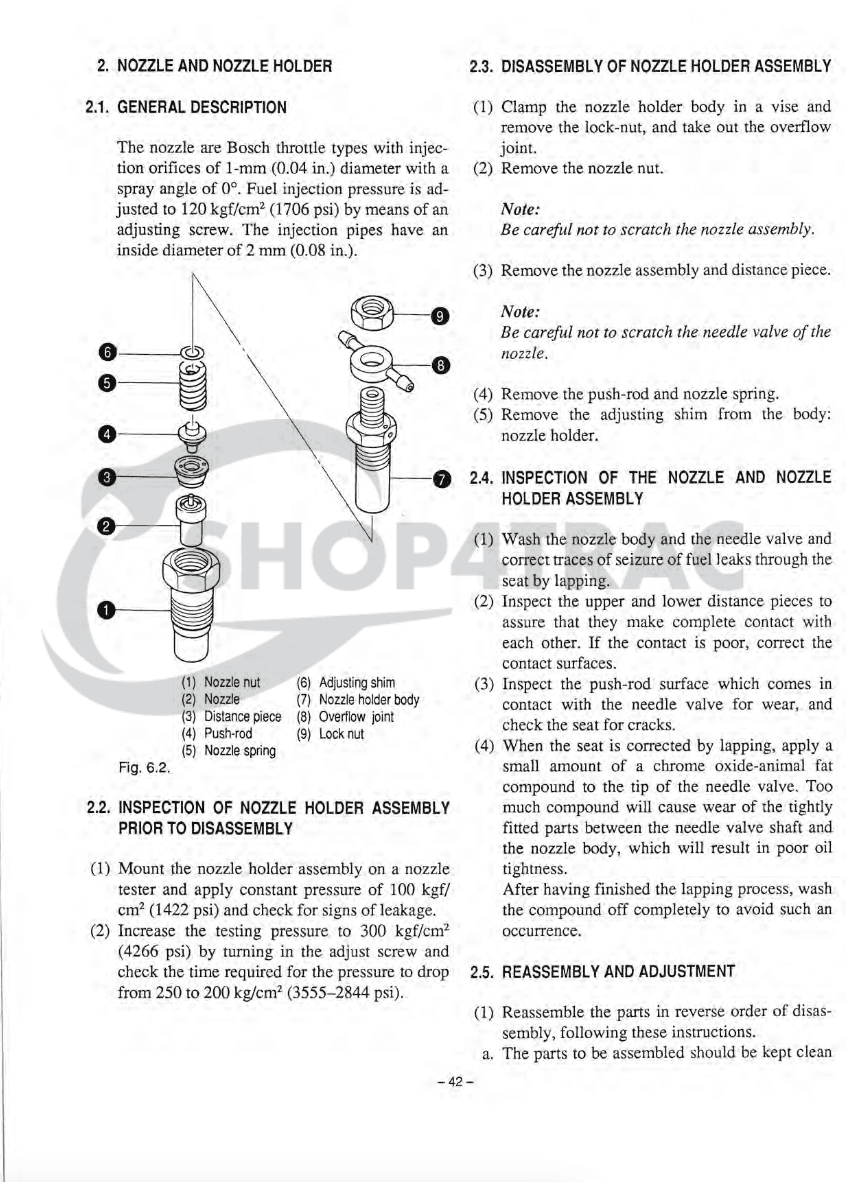 Verstuiver Injector nozzle Iseki TL2100 - TL2300 | Isuzu E3AE1 | Bolens G272 - G274 - 4