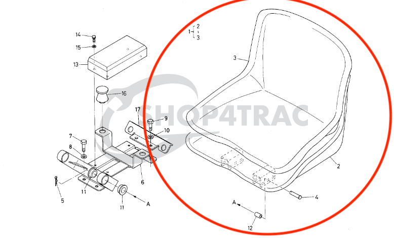Stoel Kubota B1200 - B1702 | Zen-Noh ZB1200 - ZB1902 - 4