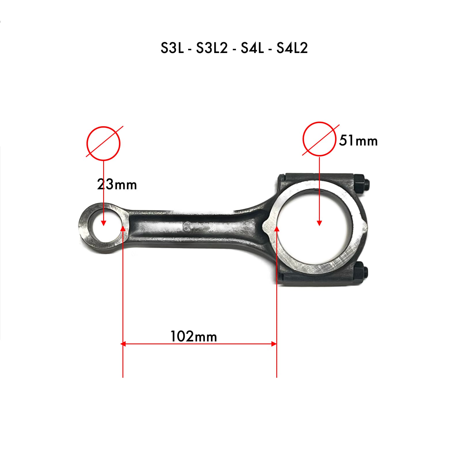 Drijfstang Mitsubishi S3L - S4l | S3L2 - S4l2 | S3L1 - S4L1 - 4