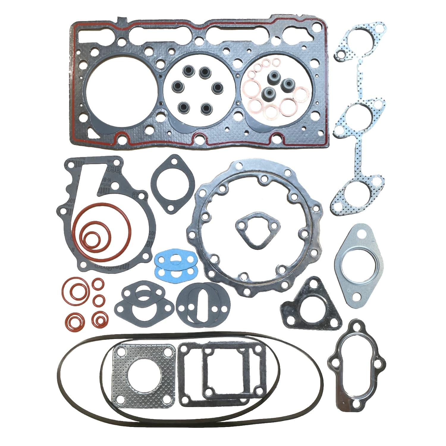 Cilinderkop Kubota D1105 compleet + pakkingset + Gloeibougies | Thermostaat | Kleppen - 4