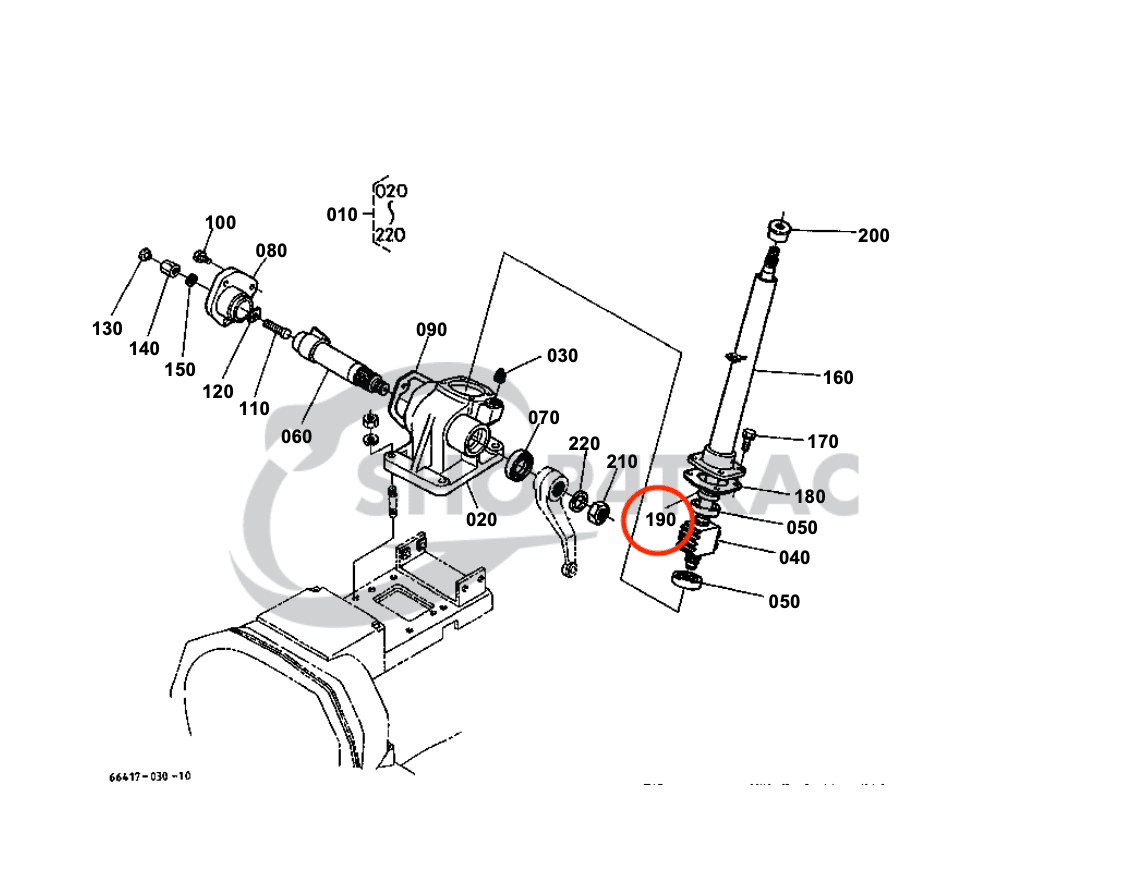 Keerring Kubota B1200 - B1402 | B1750 | B5000 - B6100 stuurkolom keerring | TC16287 - 2