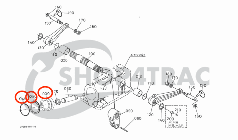 Hef-cilinder zuiger | Hefzuiger compleet Kubota B2301 - B3350 | L2050 - L3800 | L1-18 | GT5 - GT8 - 3