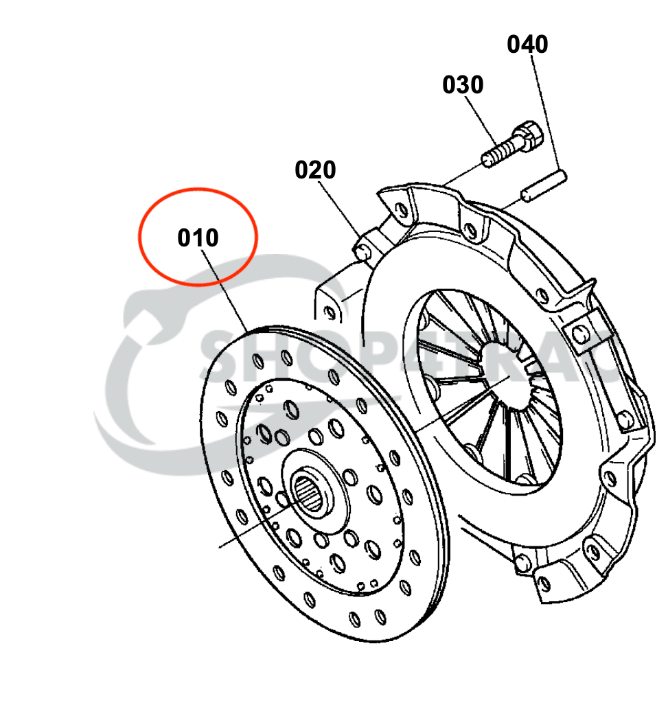 Koppelingsplaat Kubota B1700 - B2710 | B21 | B1241 - 2