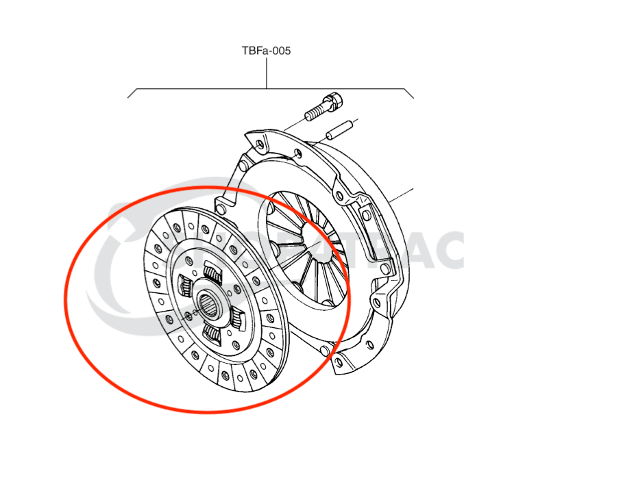 Koppelingsplaat Kubota B1121D - B1181 | B1220 - B1820 - 2