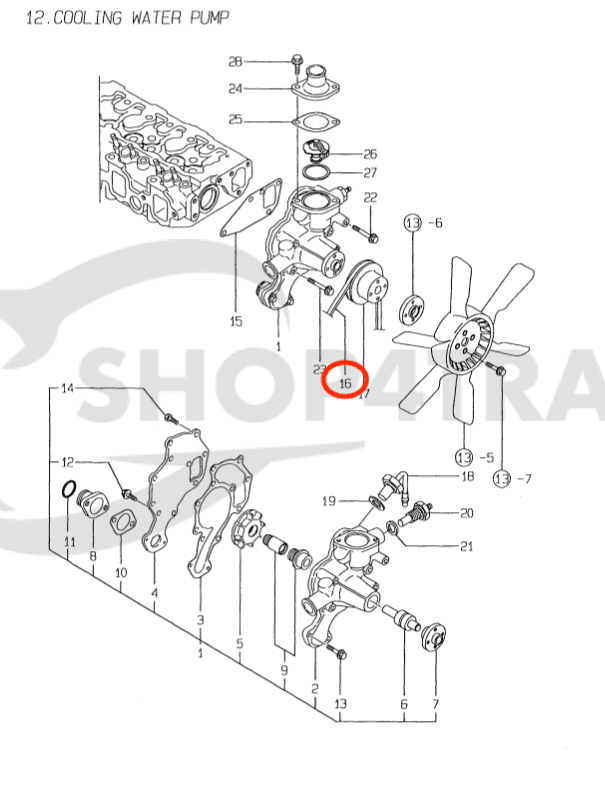 V-snaar Yanmar F215 - FX305 | YM1600 - YM3810 - 2