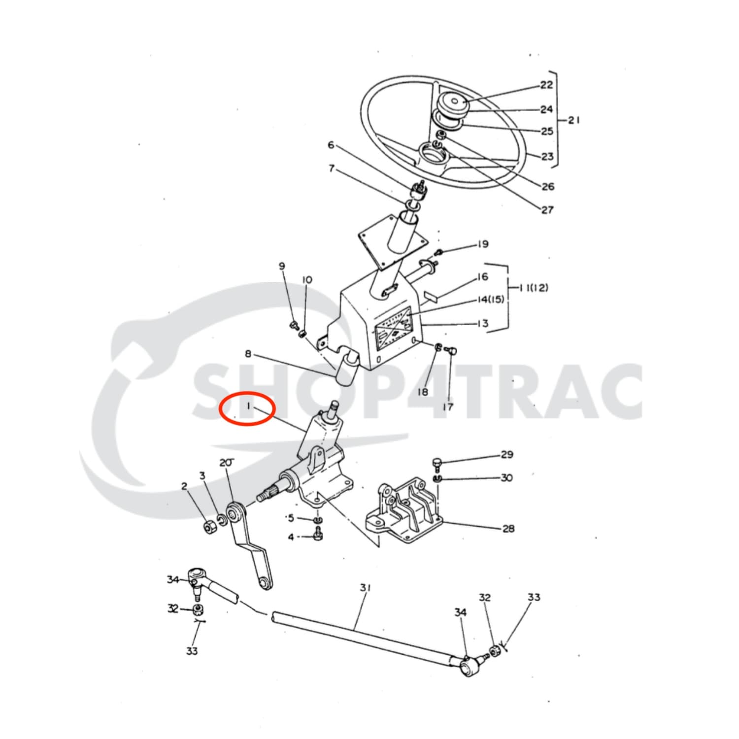 Stuurworm Yanmar YM1300 | Zen-noh YM1300 - 5
