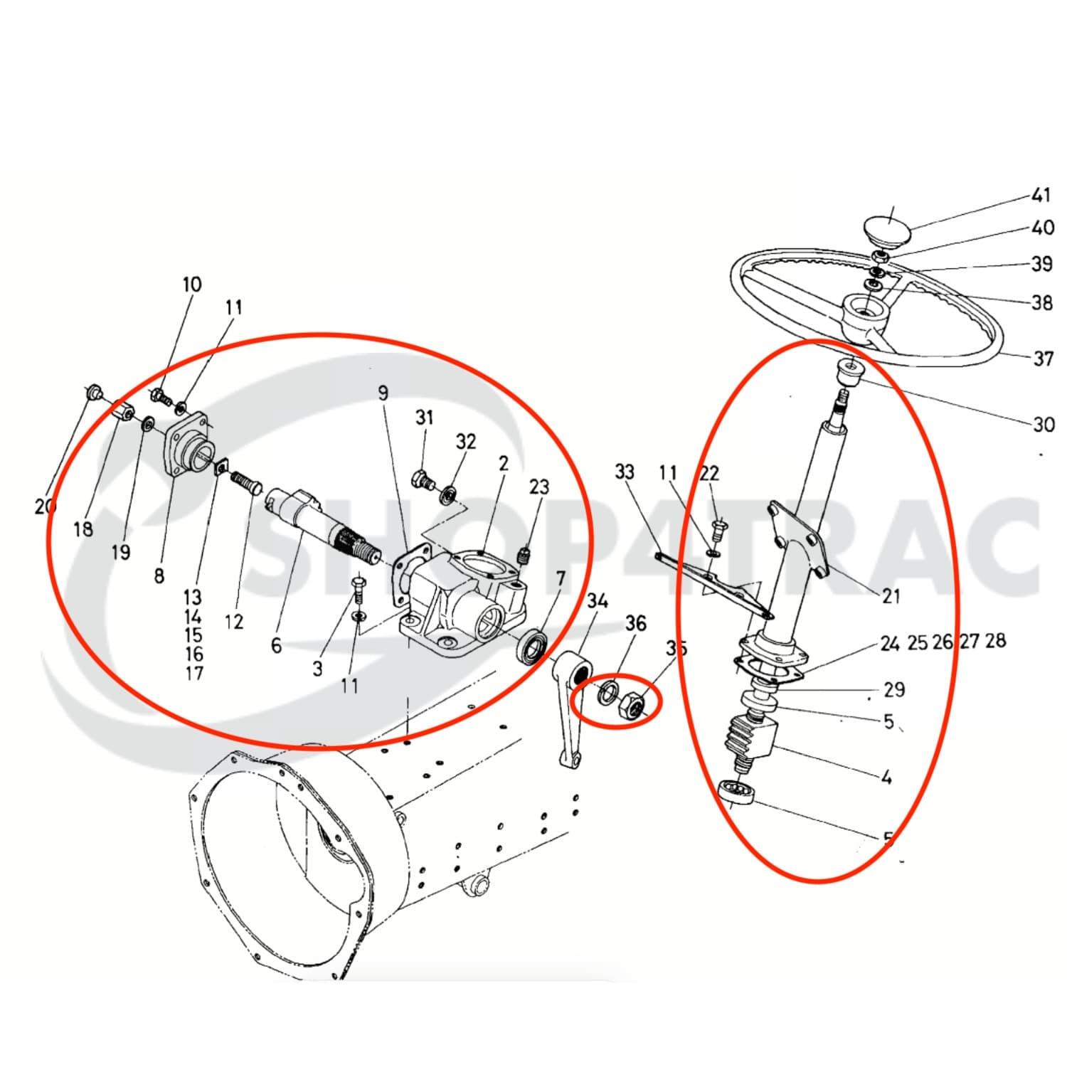 Stuurhuis compleet Kubota B4200 - B7100 | Zen-noh ZB5000 - ZB7001 - 7