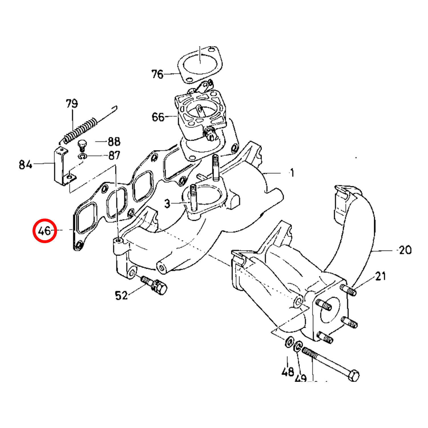 Inlaatpakking | uitlaatpakking Iseki TU1700 - TU2101 | TU180 - TU320 | TA207 - TA287 | TL1900 - TL2701 - 2
