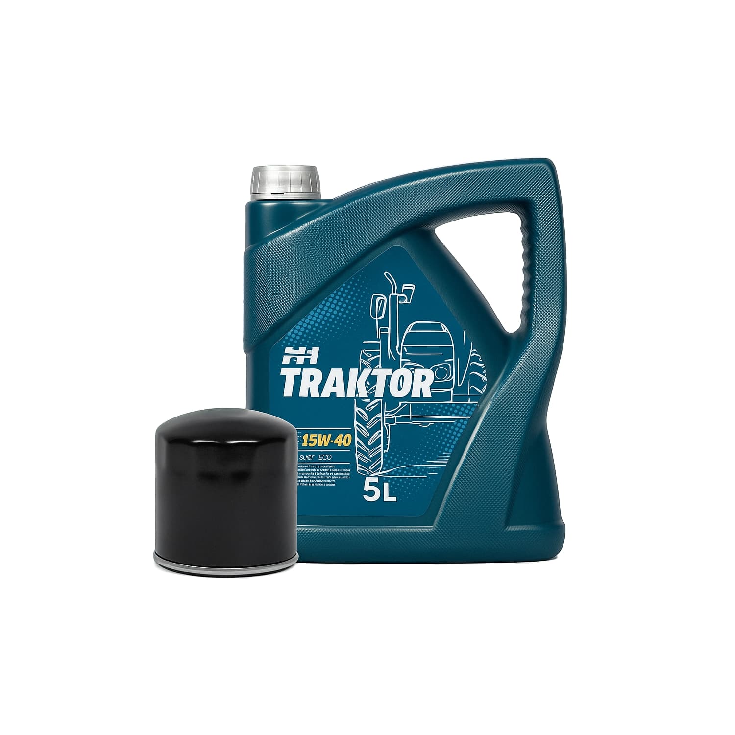 Set van Motoroliefilter + motorolie 15w40 Kubota B | F | RTV – Iseki TX | TU – Yanmar YM | F – Mitsubishi MT | D