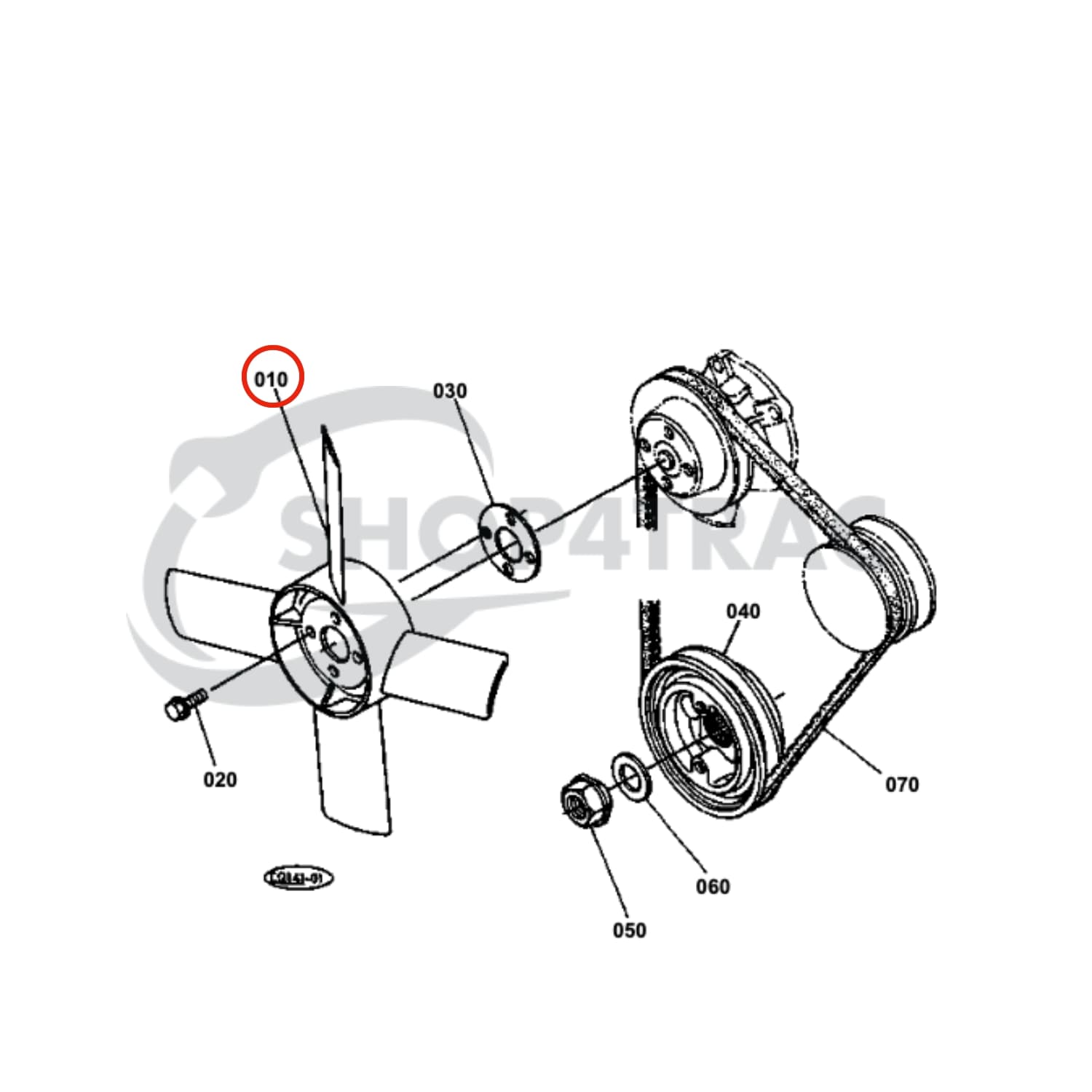 Koelvin Kubota B1200 - B1750 | B20 | B1-14 | B1-16 | 310mm | 4vin - 3