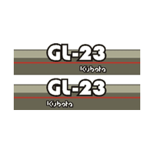Sticker | Sticker Set Kubota GL23 | GL | Grandel Series