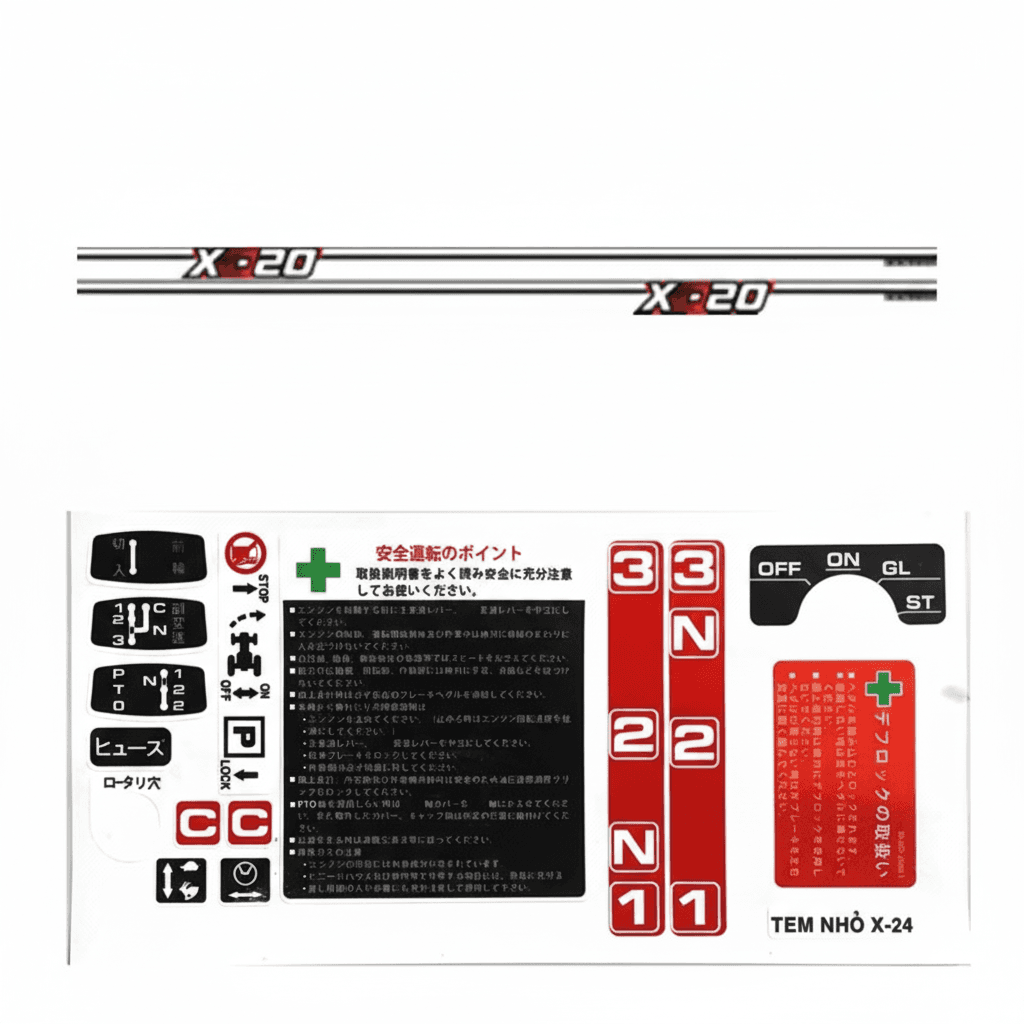 Sticker | Sticker set Kubota Saturn X20 | X Series