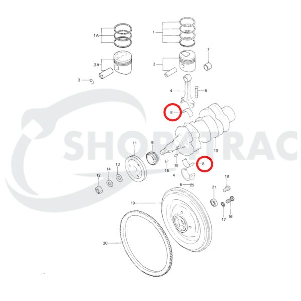 Connecting rod bearing | bearing shell Iseki, Mitsubishi K3 | K4 Engine - Image 2